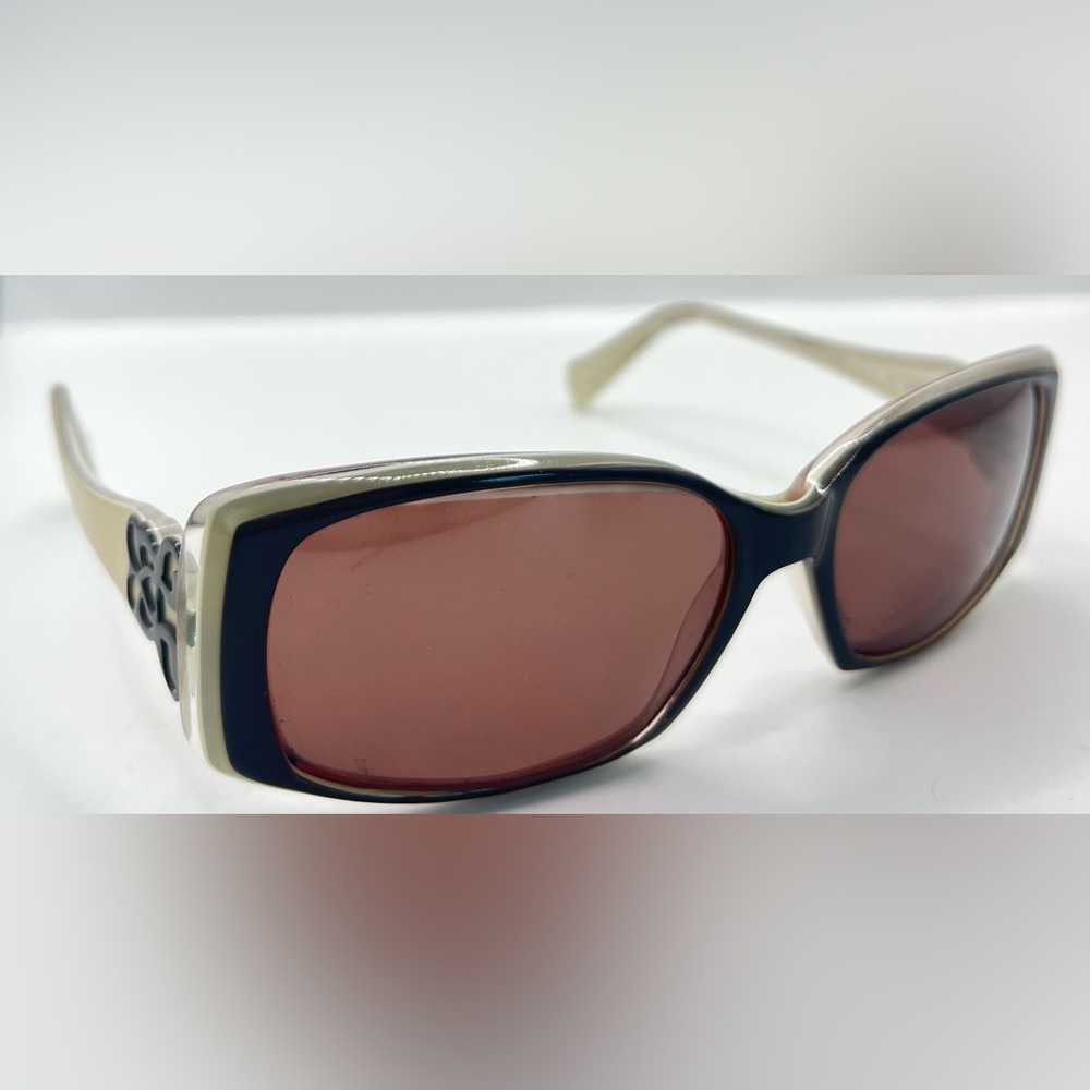 Thalia Musical Black Cream Oval Sunglasses Frames Only